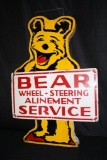 BEAR WHEEL STEERING ALINEMENT SERVICE SIGN