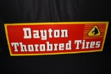 DAYTON THOROGHBRED TIRES TIN SERVICE STATION SIGN