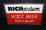 NOS RICHARDSON ROOT BEER SODA POP TIN SIGN