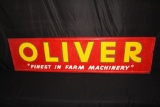 OLIVER FINEST IN FARM MACHINERY TIN EQUIPMENT SIGN
