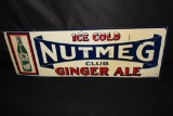 ICE COLD NUTMEG CLUB GINGER ALE SODA POP TIN SIGN