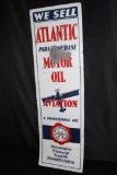 RARE ATLANTIC AVIATION MOTOR OIL TIN SIGN