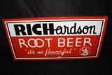 NOS RICHARDSON ROOT BEER SODA POP TIN SIGN