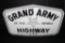 PORCELAIN GAR GRAND ARMY OF THE REPUBLIC HWY SIGN