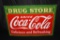 PORCELAIN COCA COLA DRUG STORE SIGN