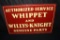 PORCELAIN WILLYS WHIPPET KNIGHT PARTS SERVICE SIGN