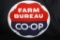 PORCELAIN FARM BUREAU COOP OIL LUBESTER PUMP SIGN