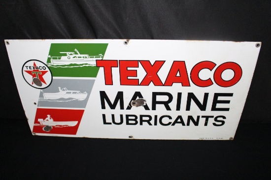 1962 TEXACO MARINE LUBRICANTS OIL SIGN