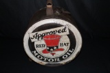 RED HAT MOTOR OIL 5 GALLON ROCKER CAN
