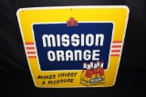 MISSION ORANGE SODA POP 6 PACK TIN SIGN