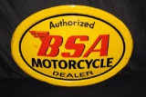 AUTHORIZED BSA MOTORCYCLE DEALER CONVEX SIGN