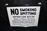 NEW YORK CITY SUBWAY NO SPITTING SMOKING SIGN