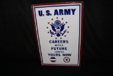 PORCELAIN US ARMY AIR FORCE RECRUITING SIGN