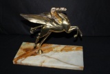 RARE BRONZE SOCONY MOBIL PEGASUS BOOK END TROPHY