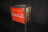 RARE SMALL SIZE COCA COLA ICE CHEST TIN SIGNS