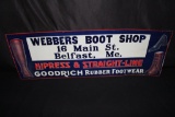 GOODRICH RUBBER FOOTWEAR BELFAST MAINE TIN SIGN