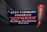 RARE GOODRICH HIPRESS RUBBER FOOTWEAR FLANGE SIGN