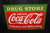 PORCELAIN COCA COLA DRUG STORE SIGN