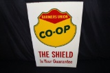 FARMERS UNION COOP GAS STATION TIN SIGN