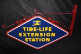 RARE PORCELAIN GOOD YEAR TIRE LIFE EXTENSION SIGN