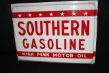 RARE SOUTHERN GASOLINE HIGH PENN OIL PLASTIC SIGN