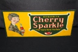 RARE CHERRY SPARKLE SODA POP TIN SIGN