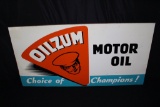 OILZUM MOTOR OIL CHOICE OF CHAMPIONS TIN SIGN