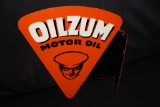 RARE OILZUM MOTOR OIL FLANGE SIGN