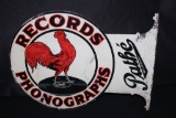 PATHE RECORDS & PHONOGRAPHS ROOSTER FLANGE SIGN