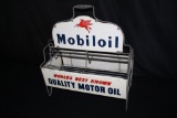 MOBILOIL MOBILGAS MOBIL OIL CAN RACK SIGN