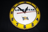 VERY RARE GOOD YEAR TIRES CLOCK SIGN