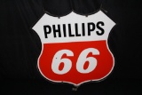 PHILLIPS 66 PORCELAIN GAS STATION SIGN IRON RING