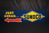 NOS SUNOCO JUST AHEAD GAS STATION SIGN