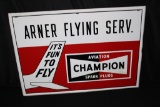 RARE CHAMPION AVIATION SPARK PLUGS SIGN