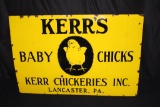 PORCELAIN KERRS BABY CHICKS HATCHERY SIGN