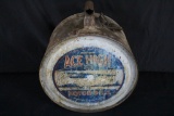 RARE MIDWEST OIL CO ACE HIGH AIRPLANE ROCKER CAN