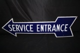 PORCELAIN FORD SERVICE ENTRANCE ARROW SIGN