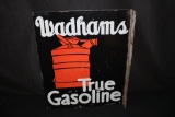 PORCELAIN WADHAMS MOTOR OIL GAS FLANGE SIGN