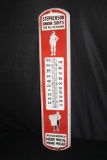 PORCELAIN STEPHENSON UNION SUITS THERMOMETER SIGN
