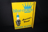 BLUE CROWN SPARK PLUGS FLANGE SIGN