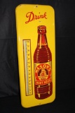 MASONS OLD FASHIONED ROOT BEER THERMOMETER SIGN