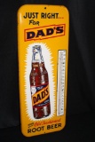 DADS OLD FASHIONED ROOT BEER THERMOMETER SIGN
