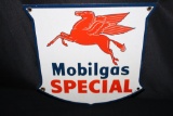 PORCELAIN MOBIL MOBILGAS SPECIAL GAS PUMP SIGN