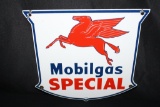 PORCELAIN MOBIL MOBILGAS SPECIAL GAS PUMP SIGN