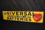 UNIVERSAL AUTO RADIO FARM LIGHT BATTERIES SIGN