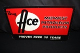 MIDWEST PETROLEUM PRODUCTS ACE HIGH OIL SIGN