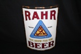 RAHR BEER MANITOWOC WI VITROLITE CORNER SIGN GLASS