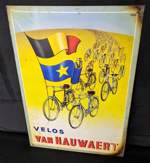TIN SIGN VELOS VAN HAUWERT BICYCLES BIKE