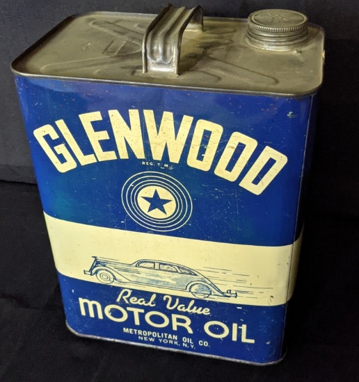 2 GAL OIL CAN GLENWOOD METROPOLITAN OIL CO NY