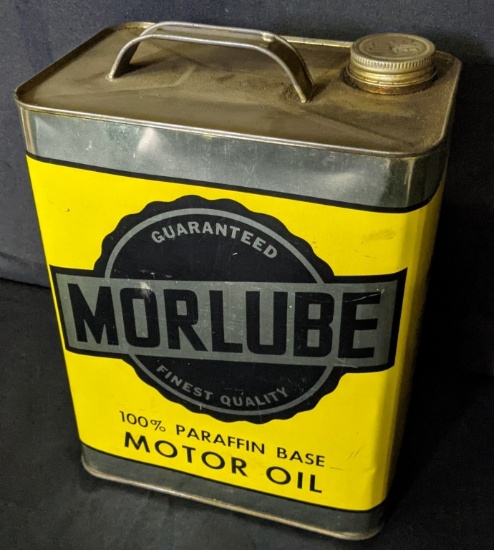 2 GAL OIL CAN MORLUBE MOTOR OIL